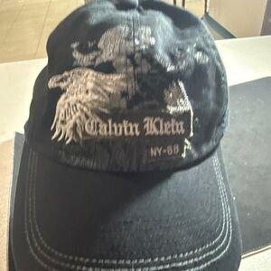 Calvin Klein Hat Blue NY-68 100% Cotton One Size Fits All Strap